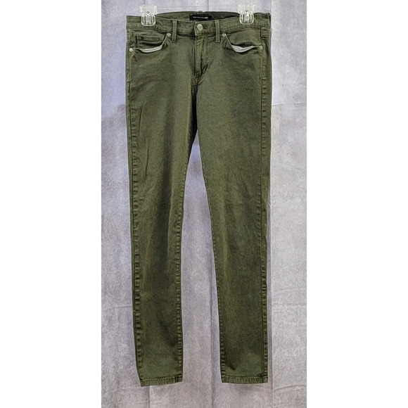 Banana Republic Jeans Women’s 28L Green Denim Skinny Fit Stretch Pockets Pants - Picture 1 of 4